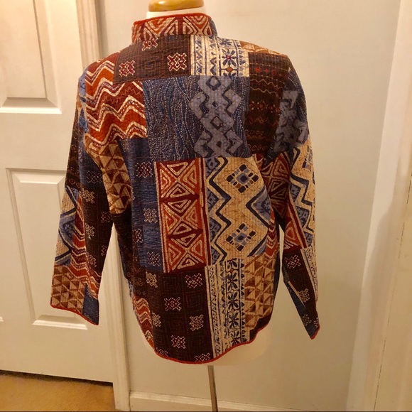 Alfred Dunner Quilted Cotton Jacket Size 12 - Picture 2 of 5